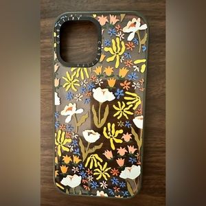 Casetify case with beautiful floral design and olive green bumper. Toug…